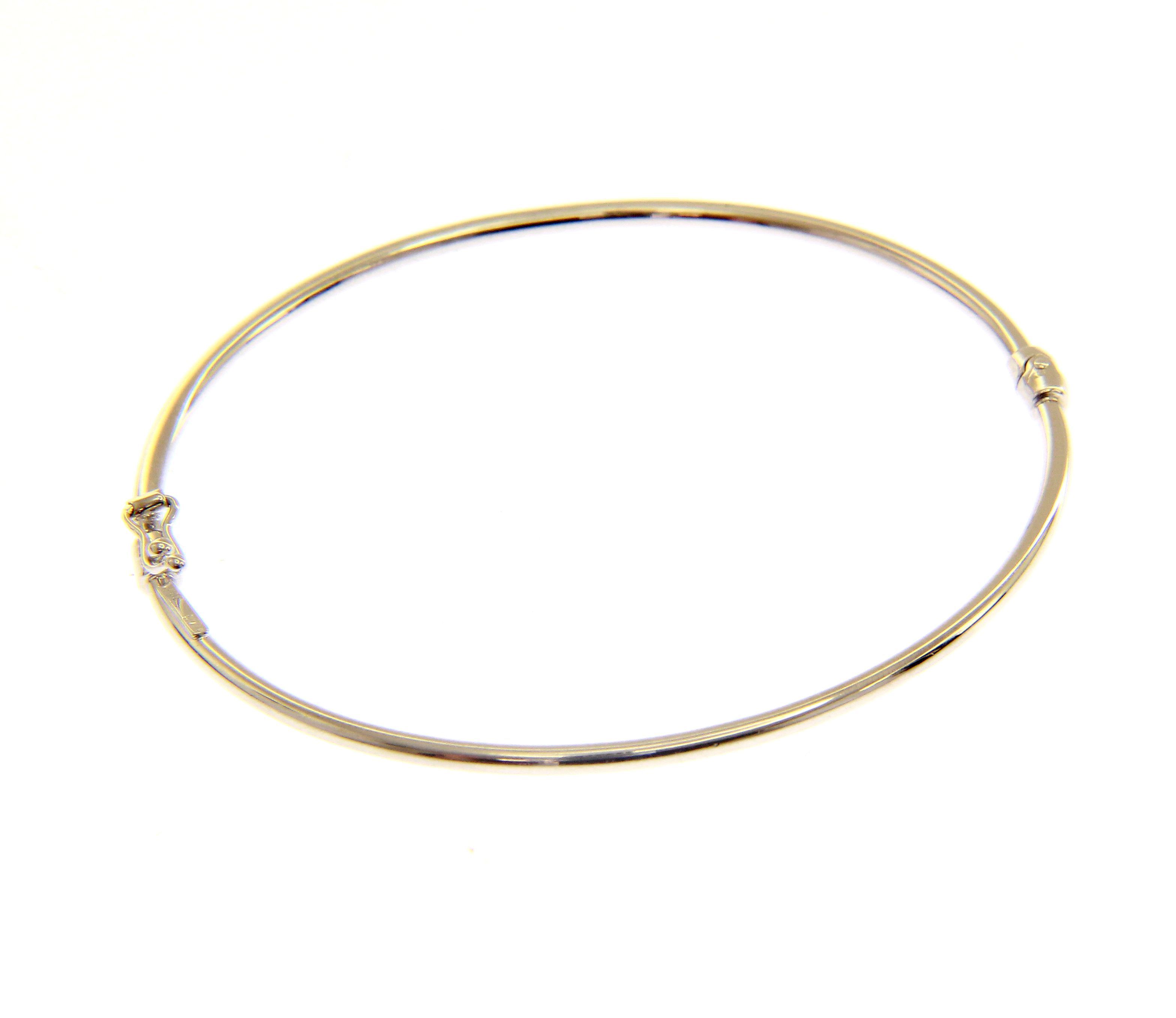 White gold oval bracelet with clasp k14(code S205132)
